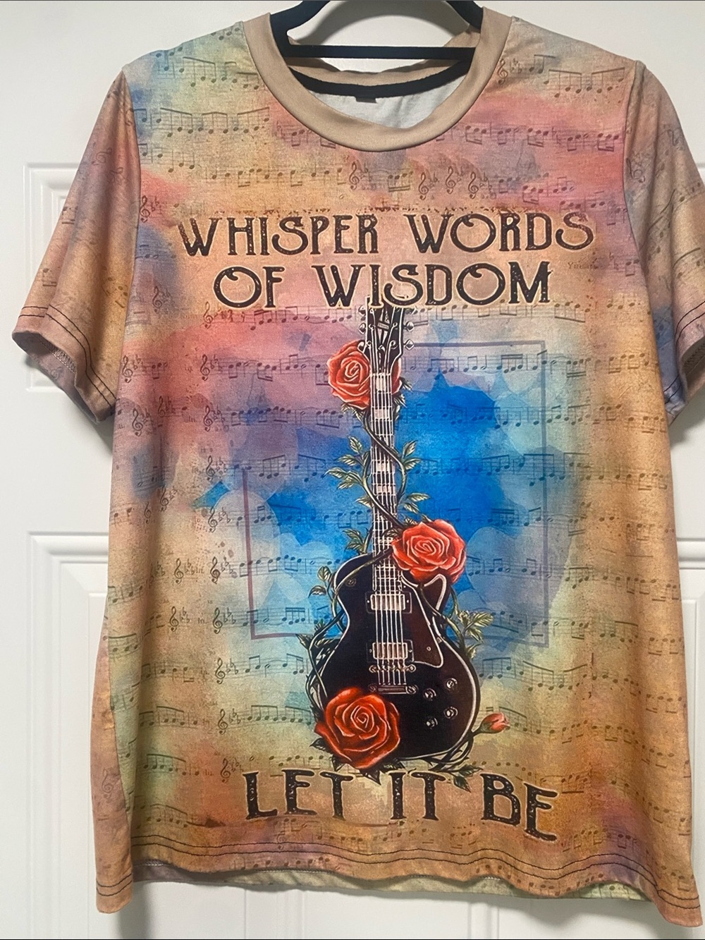 🎸 ROCK 'N' ROLL ROMANCE 🌹 Up your style with this iconic 'Let It Be' tee! Sz M - Picture 2 of 12
